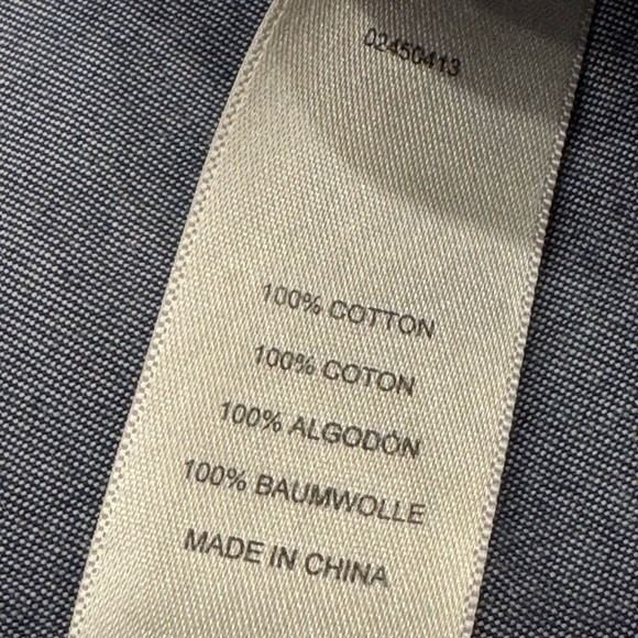 Asos - Men's Blue Denim Shirt with Maroon Collar - Picture 5 of 5